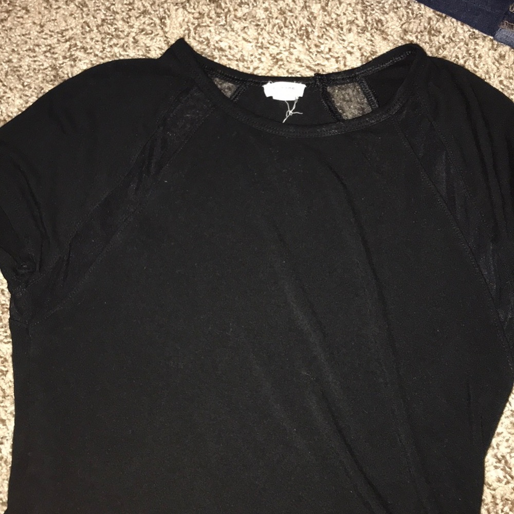 garage black crop top